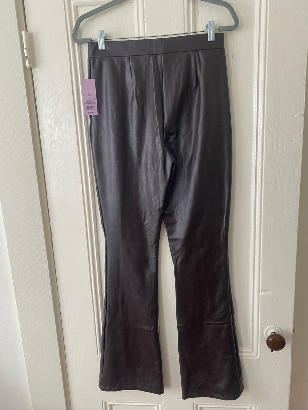 wild fable Faux Leather Straight-Leg Pants in Dark Brown - Picture 3 of 3